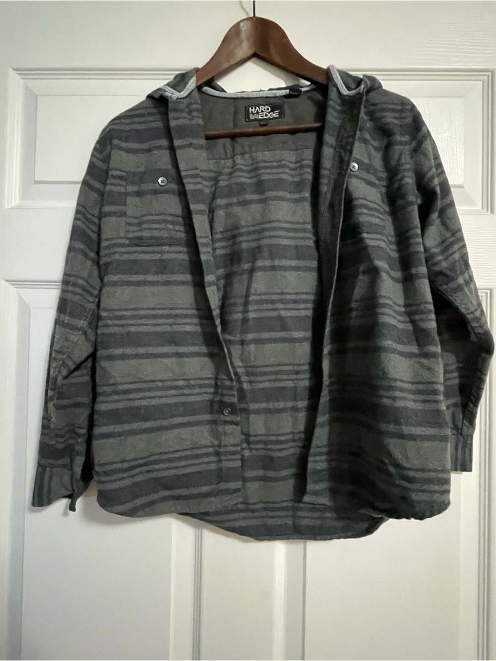 Hard Edge & Tony Hawk Striped Hooded Shirt Jacket